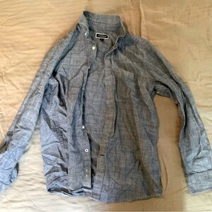 blue gray button down